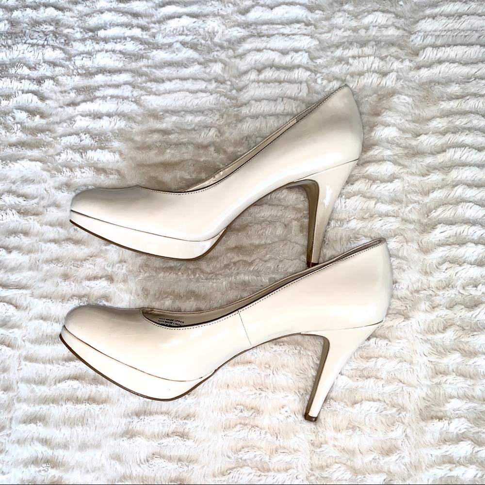 Enzo Angiolini Patent Nude Platform Pump Heel